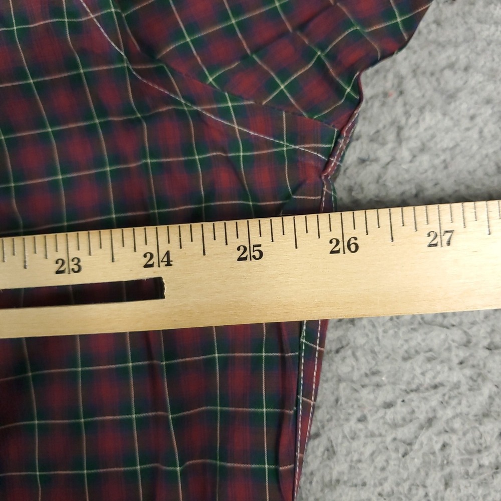 Ralph Lauren Shirt Mens 16.5 Red Plaid Casual Button Up Long Sleeve - Picture 5 of 6